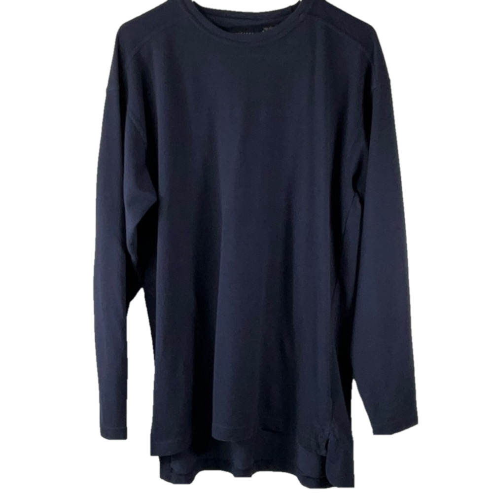Men's Navy Blue Long Sleeve Shirt - Picture 1 of 5